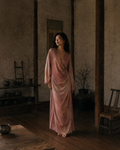 Archive Draped Wrap Dress · Blush Silk