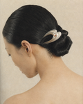 Archive Hair Fork worn in a sleek updo — close-up editorial