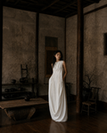 Archive Draped Column Dress · Natural White