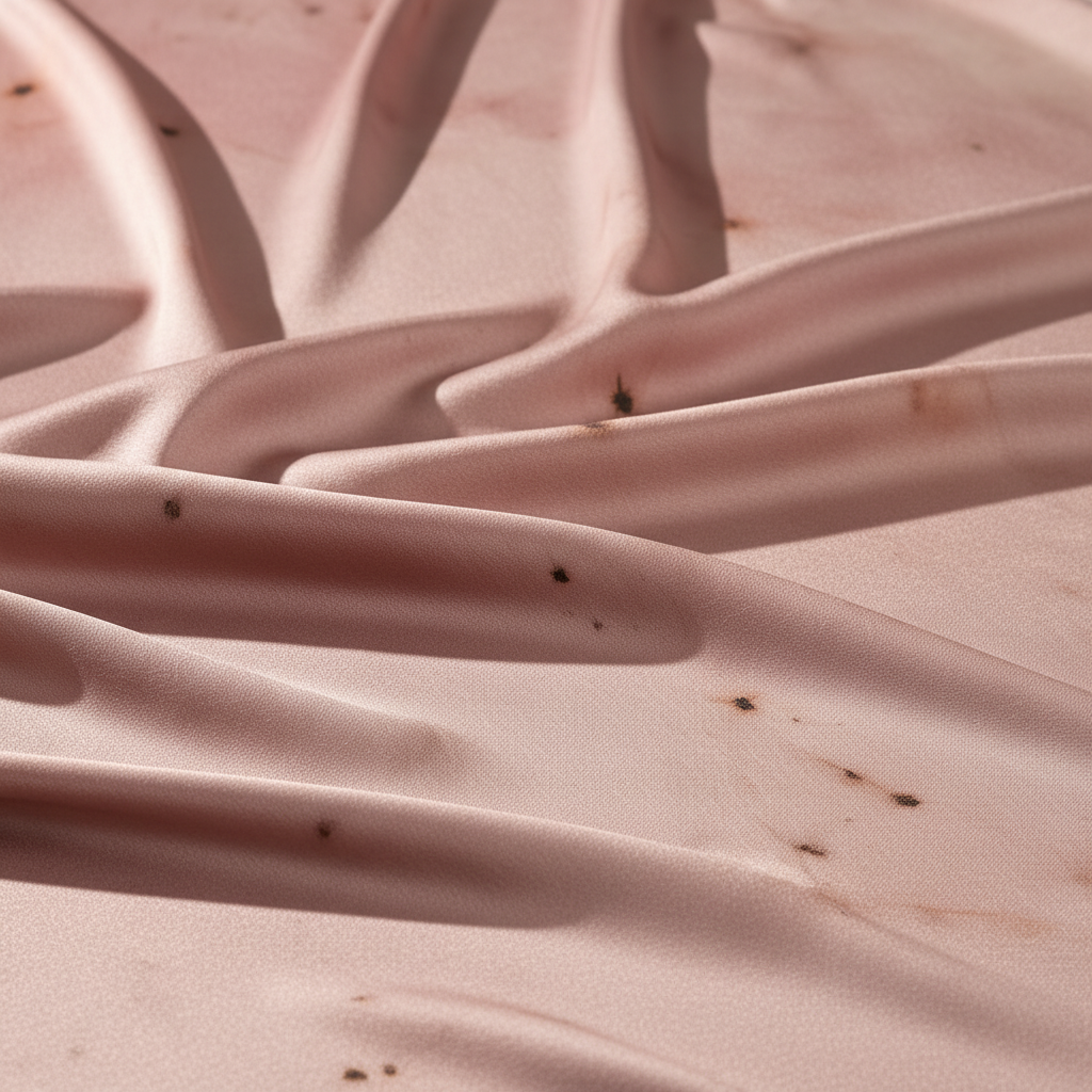 Archive Draped Wrap Dress · Blush Silk — material close-up