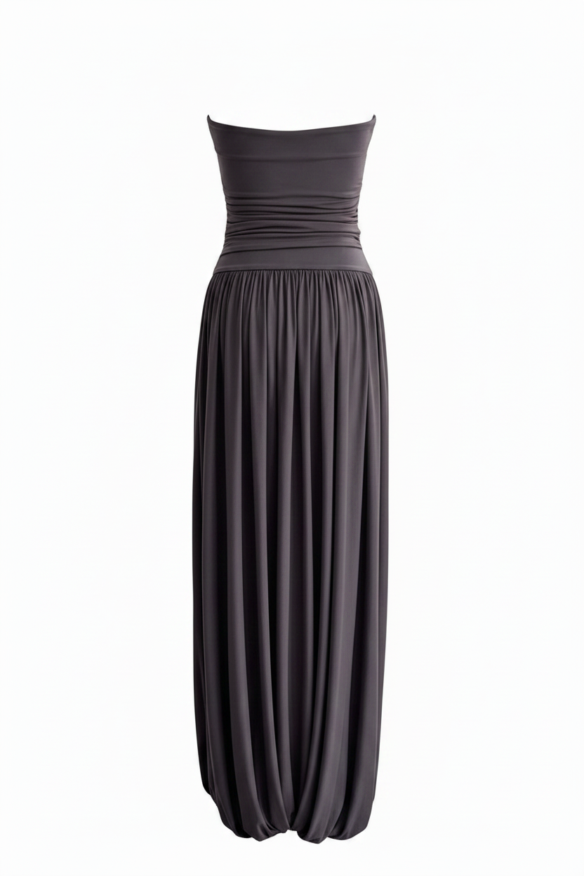 Archive Tube Dress · Slate Grey — back view