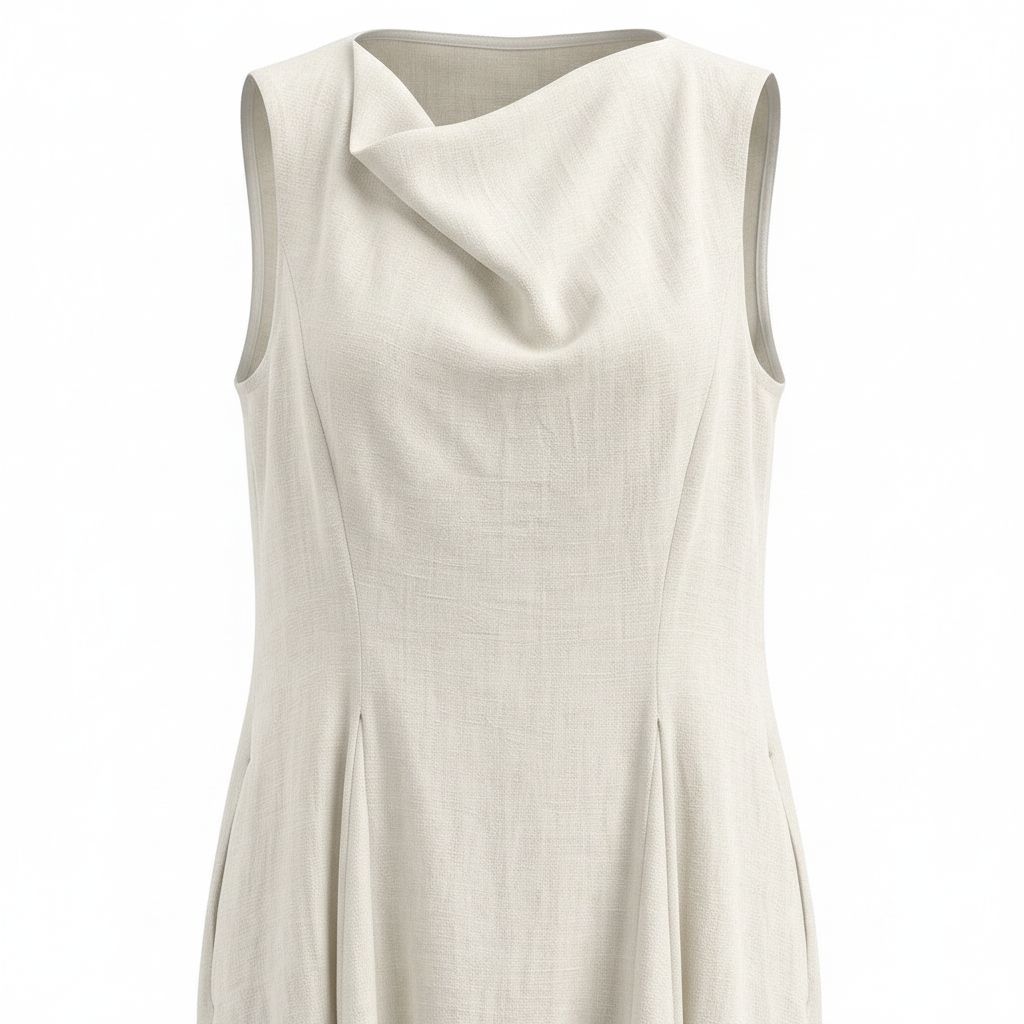 Column Dress Neckline Detail