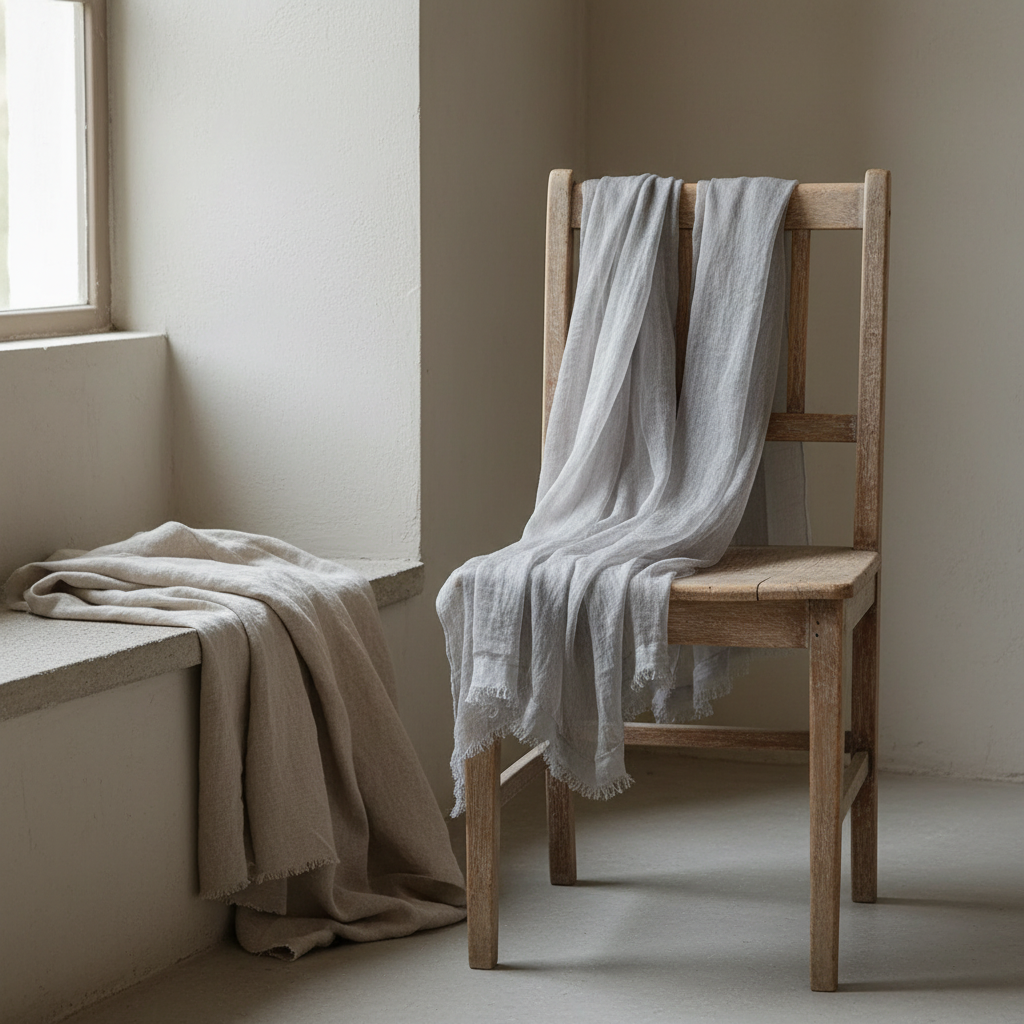 Gauze Scarf — Grey