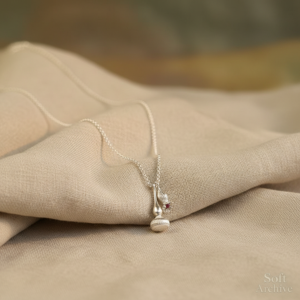 Gourd Necklace — Editorial Fabric Shot