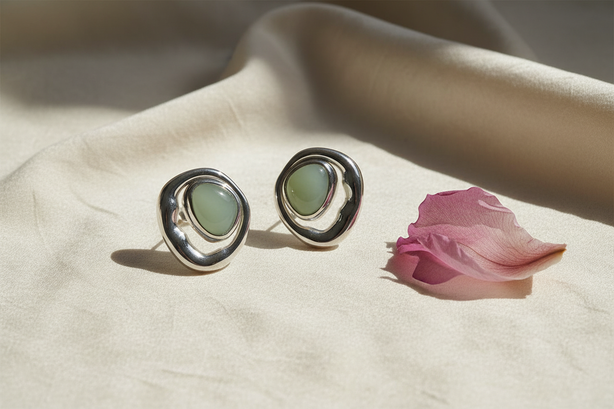 Orbital Earrings — Corrected Flat Lay