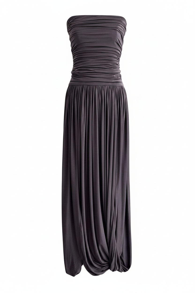 Strapless Draped Dress — Clean Product Shot