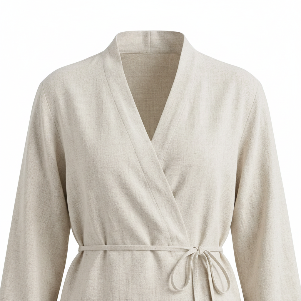 Wrap Coat Collar Detail